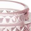 Bougeoir - Verre - Rose - 9 x 8,8 x 9 cm