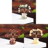 Car Dashboard Tree Of Life Prosperity Crystal Decor With Natural Gemstone For Office And Home