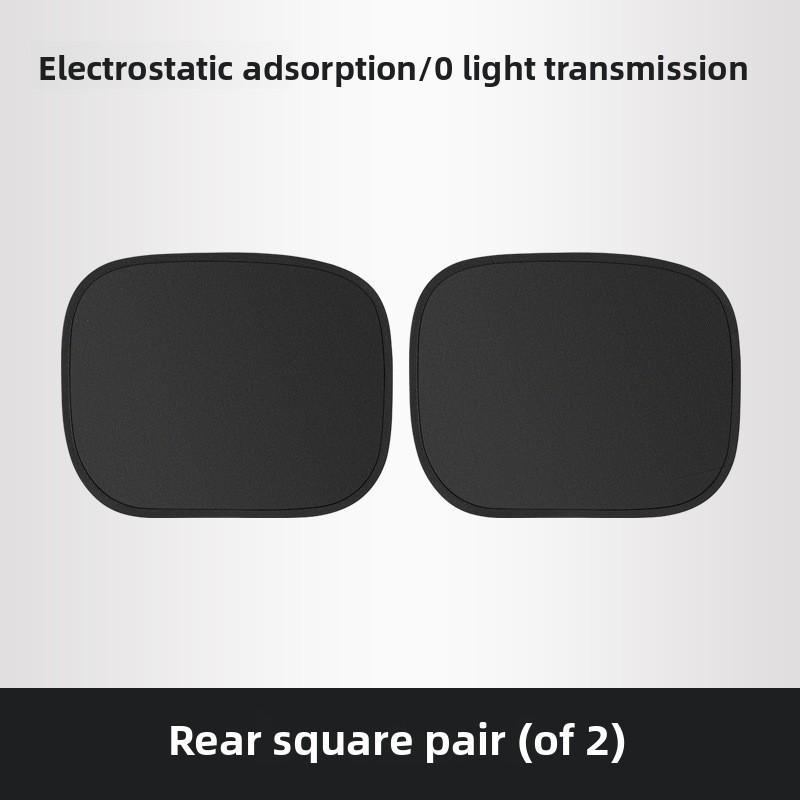 Sun-blocking and Heat-insulating Side Window Glass with Electrostatic-adhesive Sunshade for Vehicle Interiors
