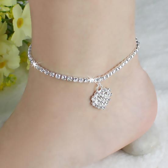 Anklet Five-pointed Star Pendant Adjustable Jewelry Rhinestone Inlaid Foot Chain for Women