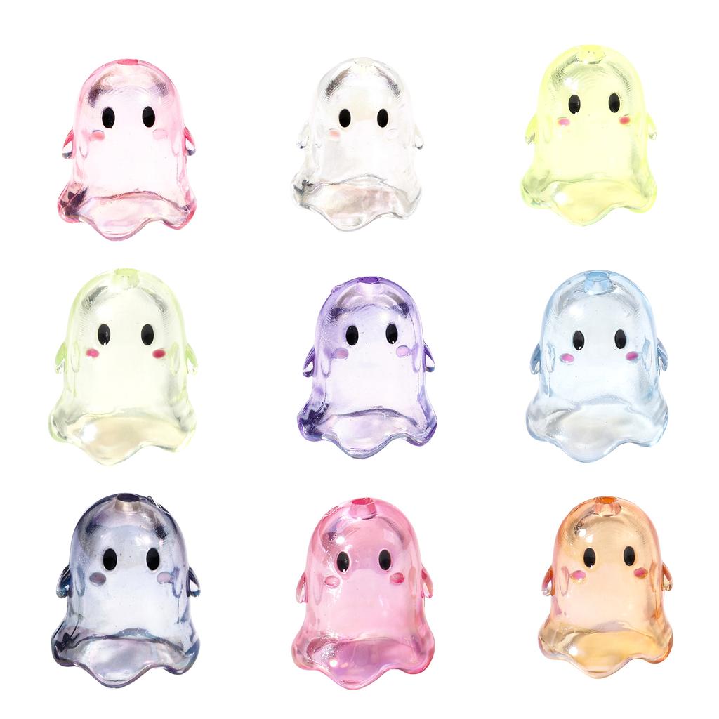 5PCS Multifuntional Clear Acrylic Specter Shape Beads Jewelry Beads Set Suitable for Home Decors Handbag Embellishments