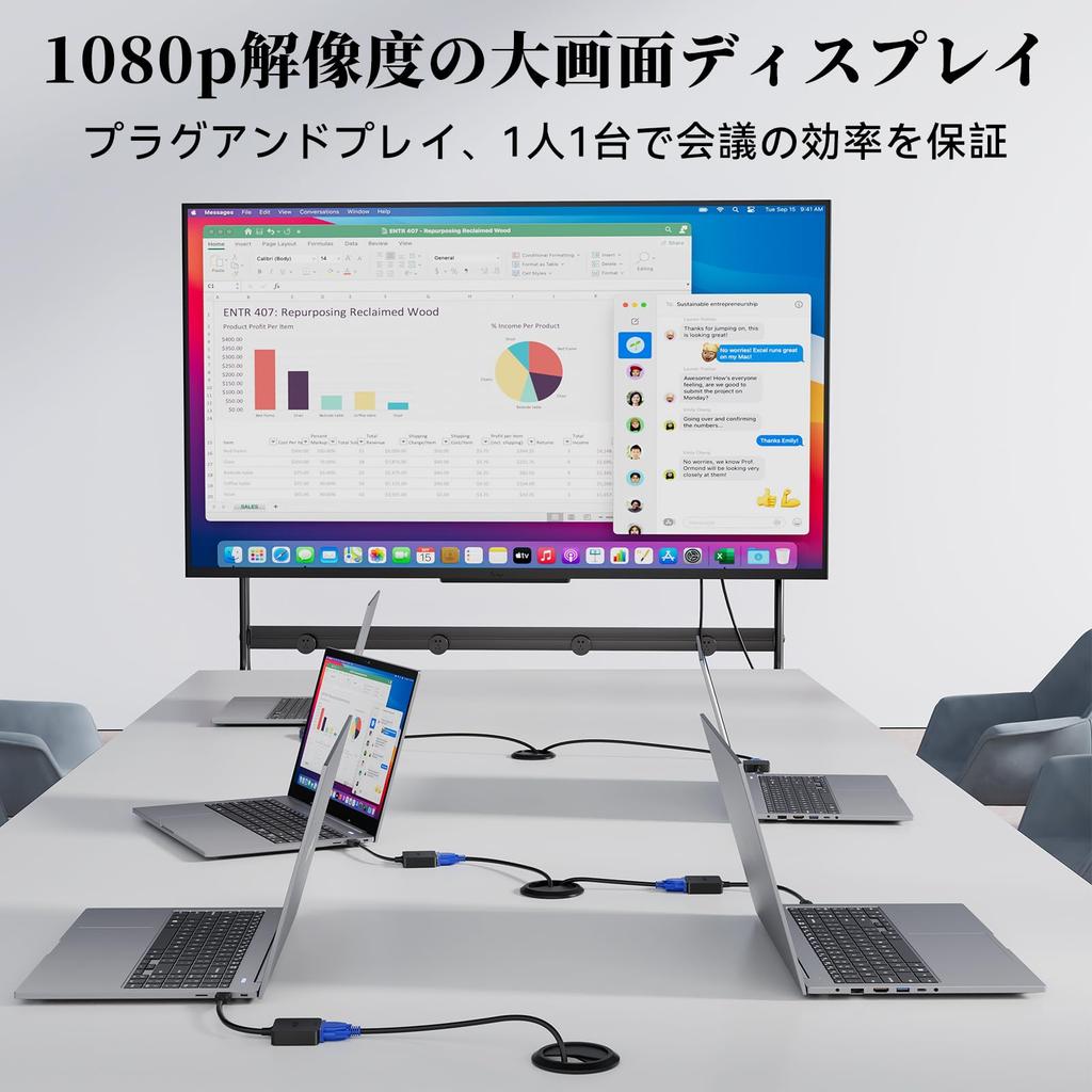 ICZI HDMI To VGA (D-SUB) Adapter, Black, 1080p Compatible, HDMI Male To VGA Female Adapter (Pack of 5)