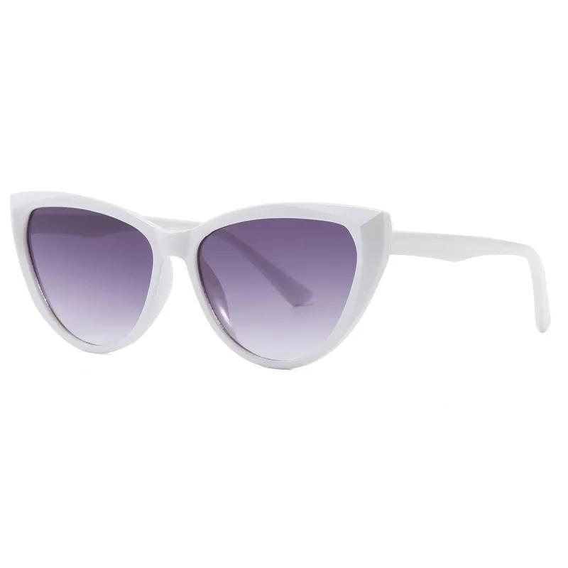 Trendy Cat-eye Sunglasses Full-frame HD Clear Lens UV400 Protection Elegant Travel Beach Outdoor Shades Glasses