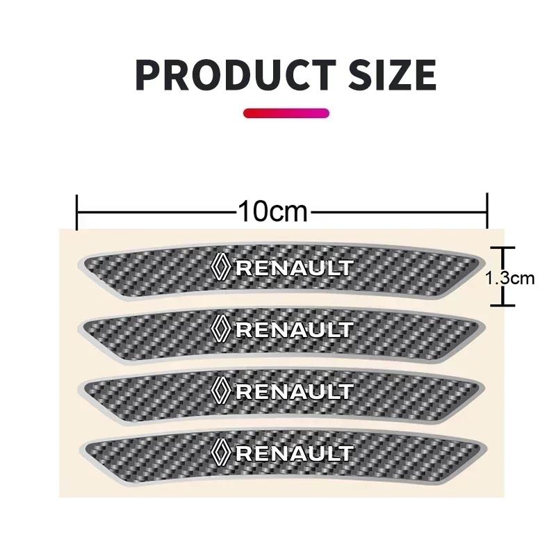4pcs Car Styling Wheel Rims Racing Stickers Badges Auto Decoration For Renault DACIA Logan Scenic Loguna Kadjar Twingo S777