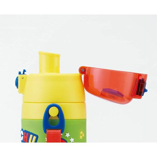 Skater Children's Stainless Steel Water Bottle, Direct Drinking, 480ml, Pokemon Pikachu, Child-friendly Lightweight Type, For Boys, Cold Storage Only,