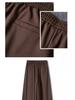 Spring 2025 Casual Plus Size Wide Leg High Waist Pants, Thin Drapey Summer Style, Khaki & Black