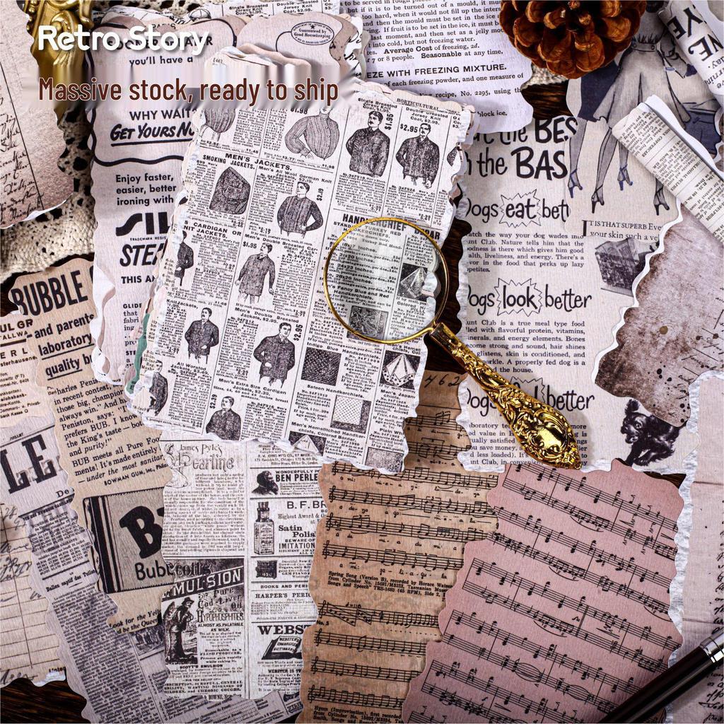 Retro Paper Journal Decor & DIY Sticker Pack for Ita Bags