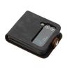 Suitable for Samsung Z fold 4 mobile phone leather case Z Flip5 retro matte splicing contrasting color card wallet 3rd generation