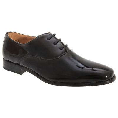 Boys Patent Leather Lace-Up Oxford Tie Dress Shoes