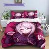 Vampire Schoolgirl  Pattern Bedding Quilt Set  Home Decoration  Gift (1 * duvet cover + 2 * pillowcase  without core)
