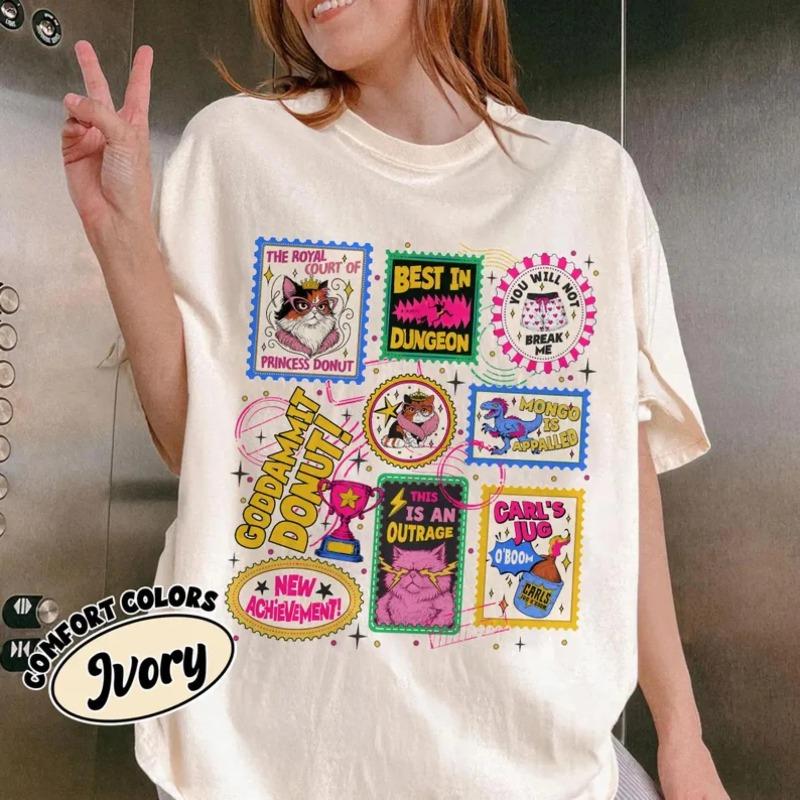 

Book Stamps Dungeon Crawler Carl Comfort Colors Shirt Fantasy Book Merch Reader Top New S