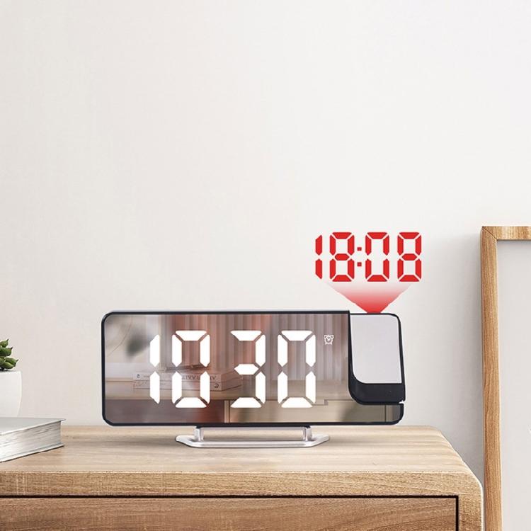 Unique LED Alarm Clock with Wall Projection, Snoozes Function, USB Charging