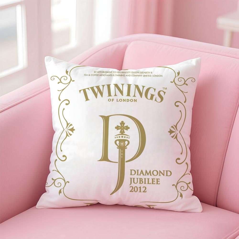 

Elegant Red Twinings Cushion Cover Pillowcase Short Plush Invisible zipper Room Sofa Cushion Cover 30X30cm