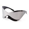 Oversized Sport Punk Sunglasses Wrap Around  Women Sunglasses Silver One Piece Frameless Eyewear Trend Shades Men Sun Glasses