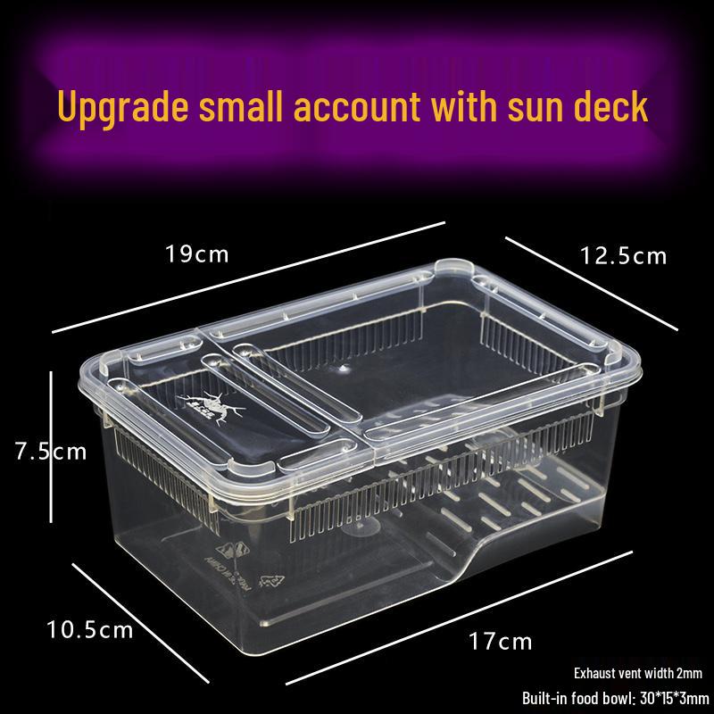 2nd Gen Reptile Breeding Box for Spiders, Frogs, Snails, Silkworms, Geckos, Snakes, and Turtles