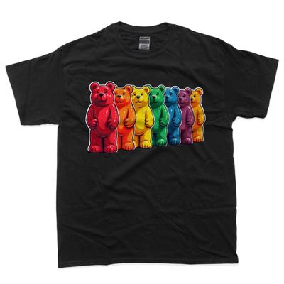 Amo Orsi Divertente Papà Gay Orgoglio LGBTQ Cartone Animato Vintage 100% Cotone Maglietta Uomo Magliette Top