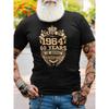 European Sizes MADE IN 1964 60 YEARS Print, Men's Comfy T-shirt, Casual Fit Tees For Summer, Men's Clothing Tops For Daily Activities