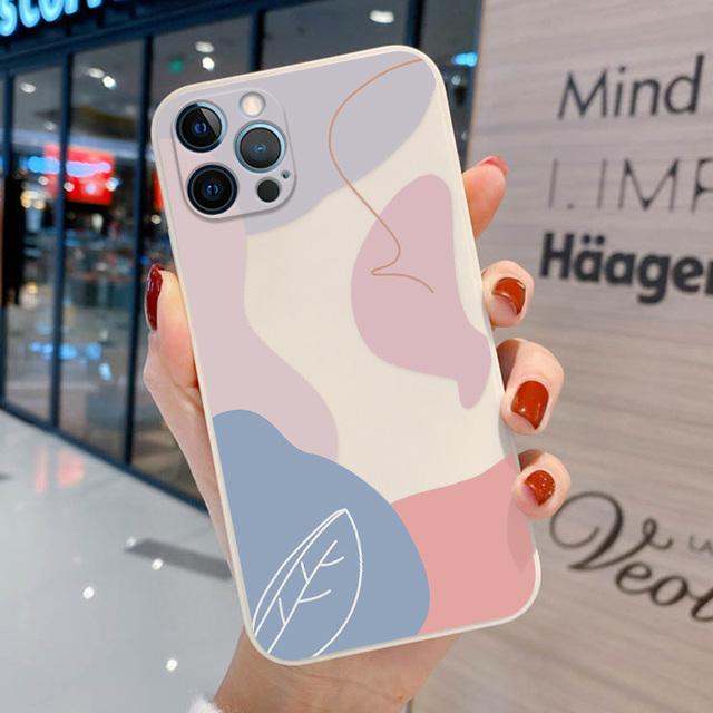 For Funda Iphone 11 Case Luxury Flower Phone Case For Iphone Xr 14 13 12 11 Pro Xs Max 8 7 6s Plus X Se Soft Tpu Matte Cover