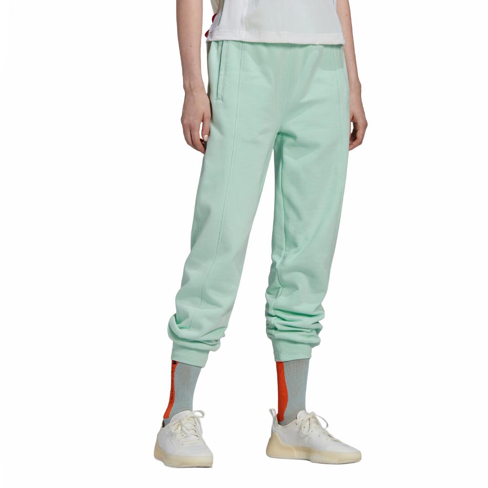 Adidas Stella McCartney Pants Solid Color High Waist Knitted Sports Pants Women Bottoms Frosted-Green HG1329