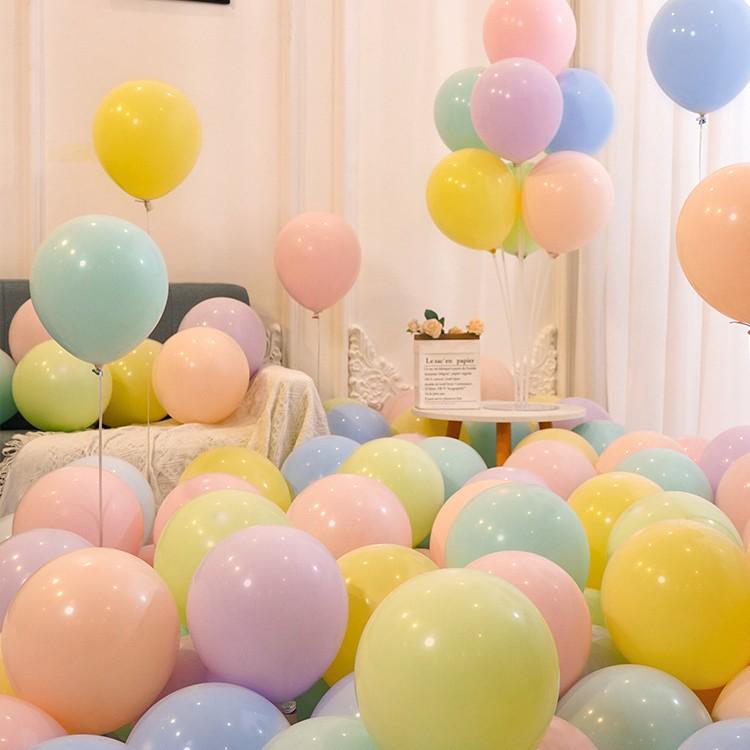 "Non-toxic Macaron Color Balloons - Multiple Colors for Event Decoration"
