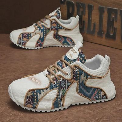 Men's European Forrest Gump Chunky Sneakers - Niche, Printed, Height-Boosting, Winter Sports & Casual Shoes