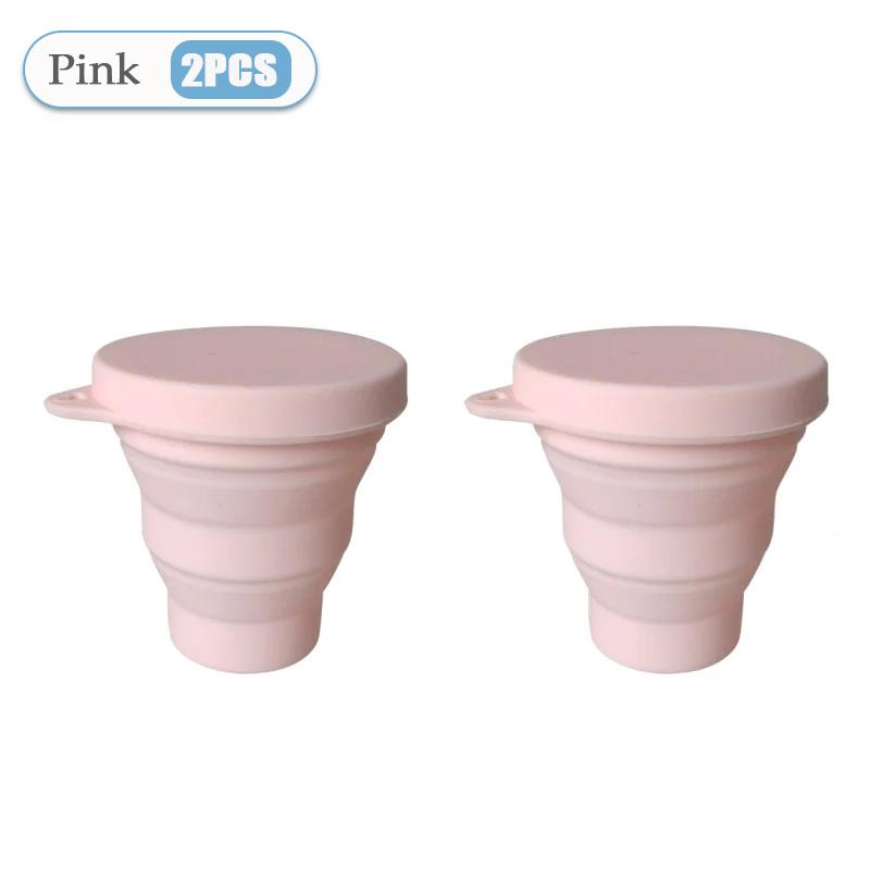 1-10PCS Foldable Large Capacity Cup Mini Telescopic Cup Silicone Portable Tea Cup Outdoor Travel with Lid Coffee Telescopic Cup