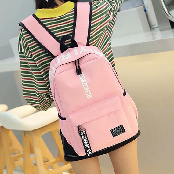 WTEMPO Lightweight Large Capacity Outdoor Shopping Sports Backpack Fitness Leisure Backpack Couple Travle Shopping PU Soft Zipper Backpacks