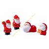 4Pcs Miniature Santa Statue Holiday Decoration Resin Craft Figurine Ornaments For Desk Shelf Festives Landscape Display 55KF