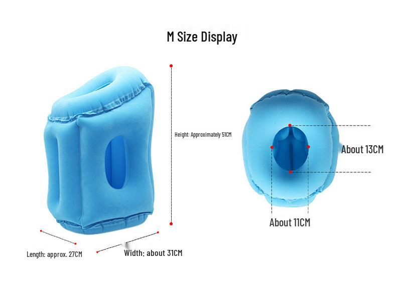Inflatable Face-Down Travel Nap Pillow for Trains and Office