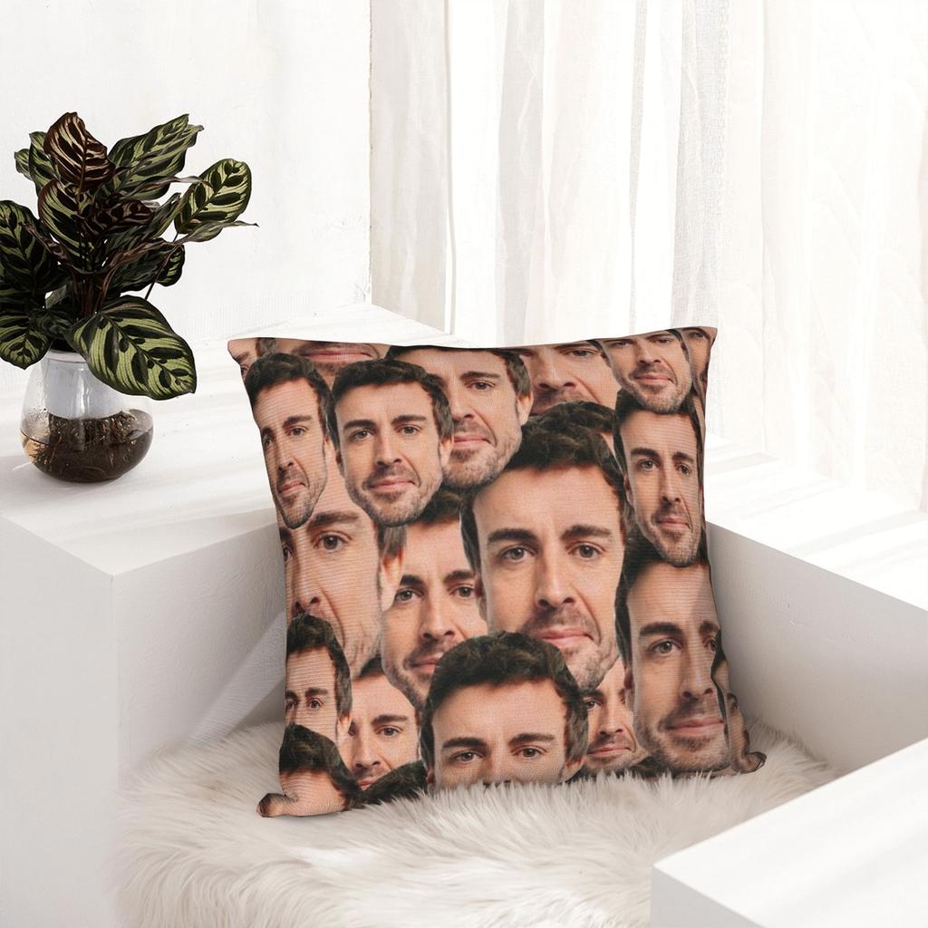 Fernando Alonso Kussenhoes Stof Zacht Kussenhoes Decoratief Grappig Kussenhoes Cover Huis Multi-Maat