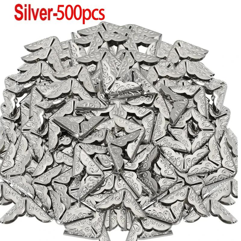 500/50x Photo Corner Protectors Albums Menus Books Folders Scrapbooking Edge Metal Corners Decoration Crafts Office Supplies
