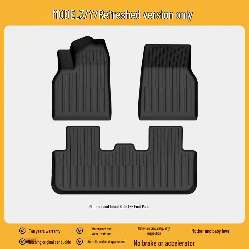 Compatible Floor Mats for Tesla Model 3 (2025) - Full Coverage Trunk Accessories