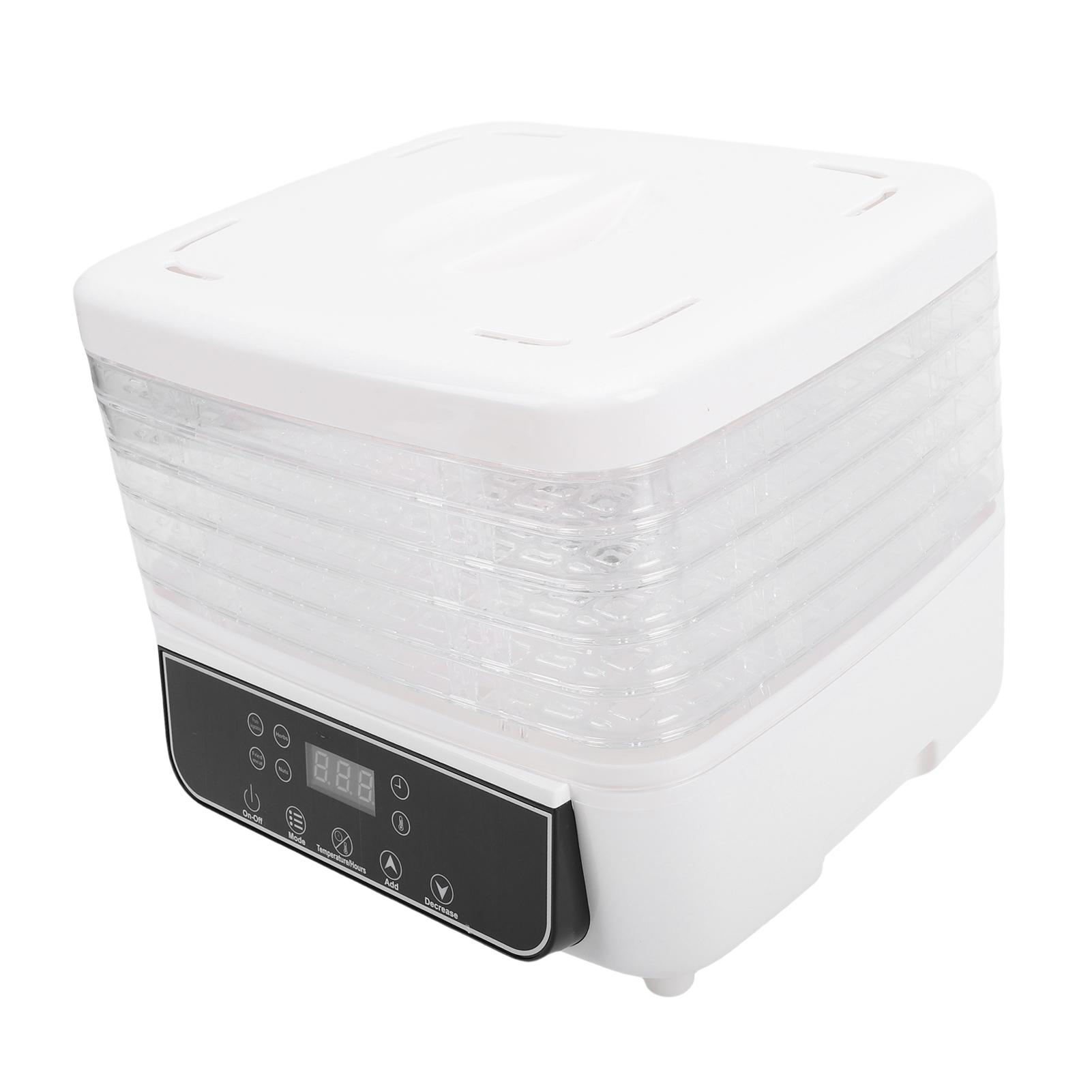 

Дегидратор для продуктов 160 Вт Сенсорное управление Температура Таймер 6 лотков Электрическая сушилка для продуктов для мяса фруктов овощей закусок