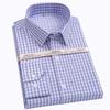 Ant-Wrinkle Non-Iron 100% Cotton Business Men Formal Shirts Plaid Striped Long Sleeve High Quality oFFICE