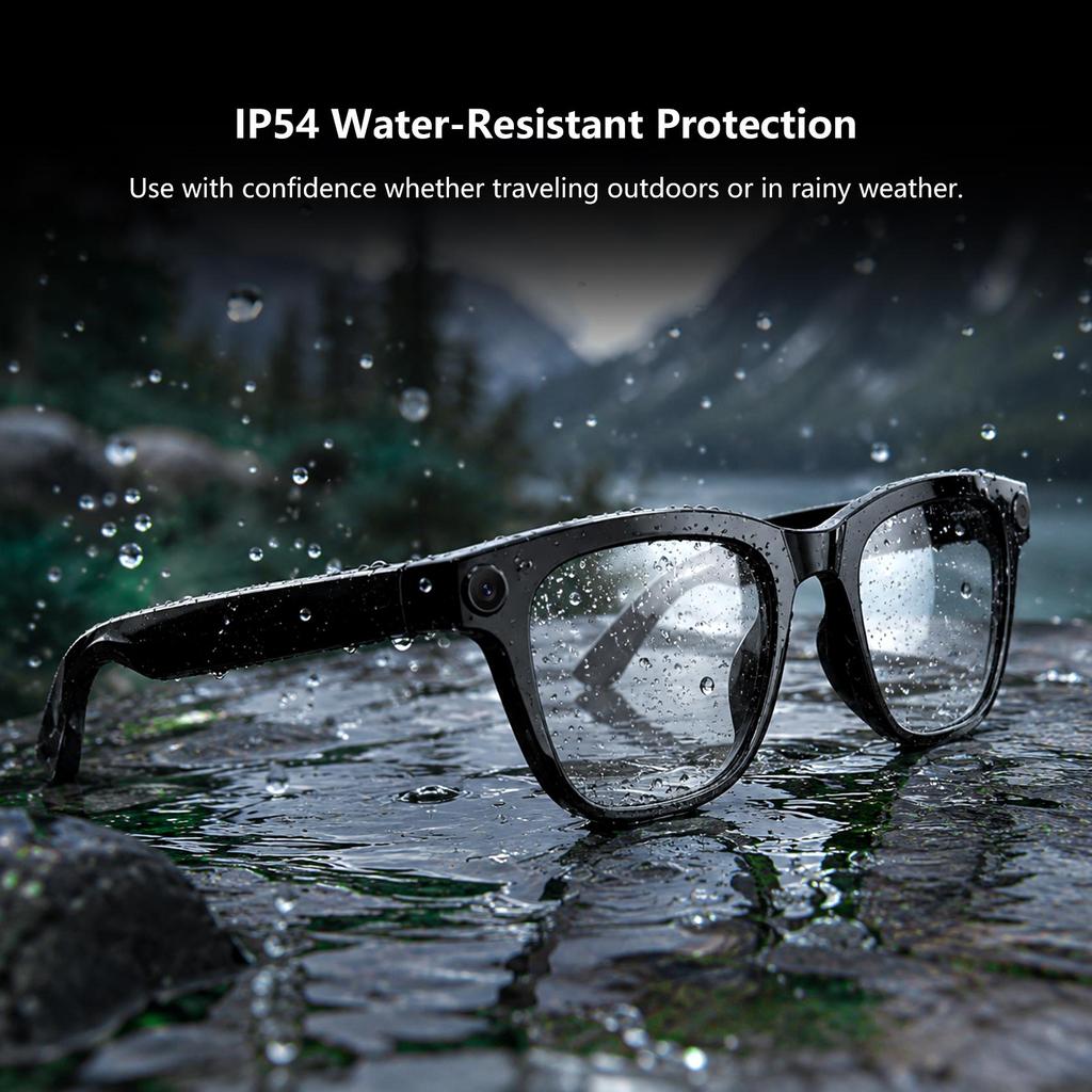 Blackview BV300 Smart Glasses HD Camera Built-in AI Bluetooth Speakers Photochromic Lenses