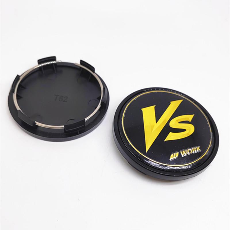 4pcs 62mm 58mm Wheel Center Cap VS W Work Car Styling Rims Hubs Cover Dustprrof Accessories