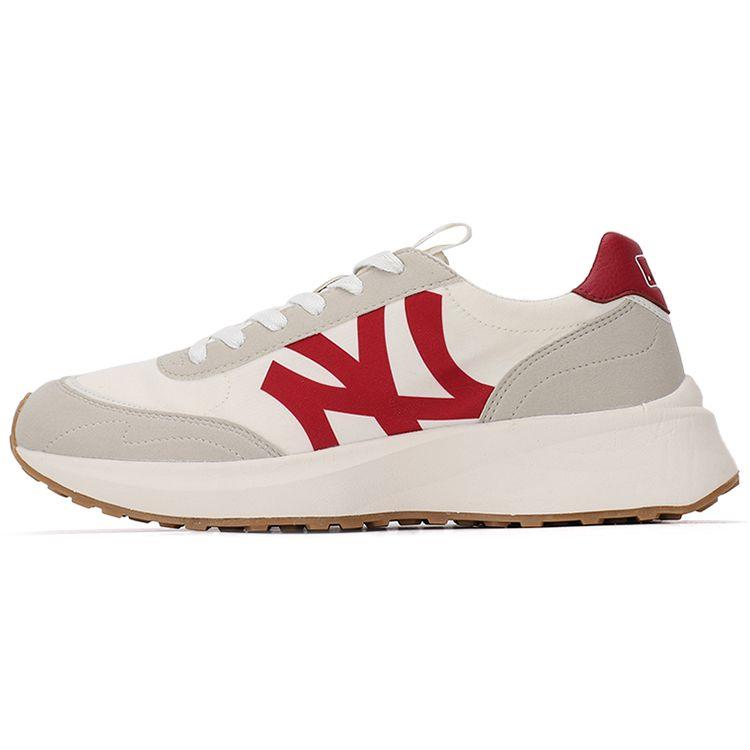 MLB Chunky Jogger New York Yankees Synthetikleder Retro Stoßdämpfend Rutschfest Abriebfest Erhöhte Höhe Low-Top Dad Shoes 3ASXX111N-50RDS 44 white