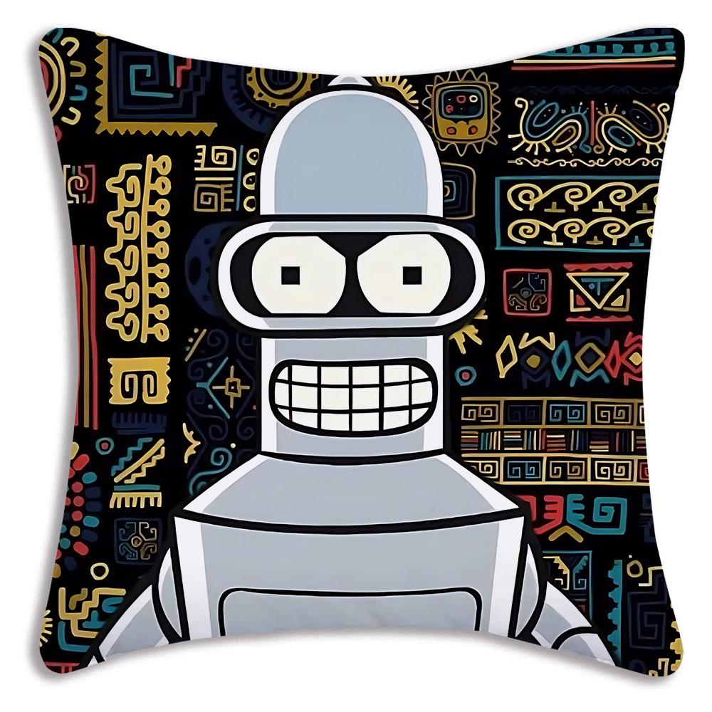 Classic movie F-Futuramas Pillow Covers Cartoon Sofa Decorative Home Double-sided Printing Short Plush Cute Cushion Cover