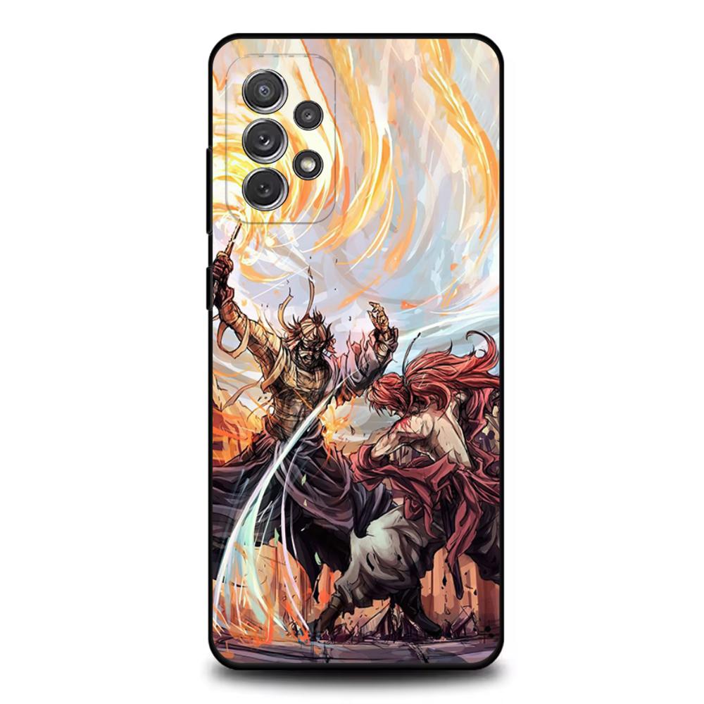 Cool Comics R_Rurouni Kenshin Phone Case For Samsung S25,S24,S21,S22,S23,S30,Ultra,S20,Plus,Fe,Lite,Note,10,9,5G Black Cover