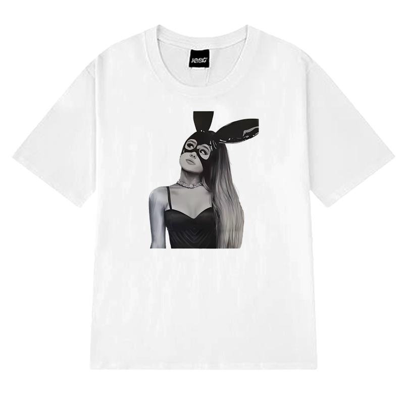 Hot Singer Ariana Grande Dangerous Graphic T shirt Men Women vintage Hip Hop streetwear Unisex100% Cotton short sleeve T-shirts