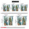 2pcs,2D Plane Printing Popular Curtains Snowman & Snowflake Polyester Easy Install (without Rod) Festive for Kitchen, Bedroom &