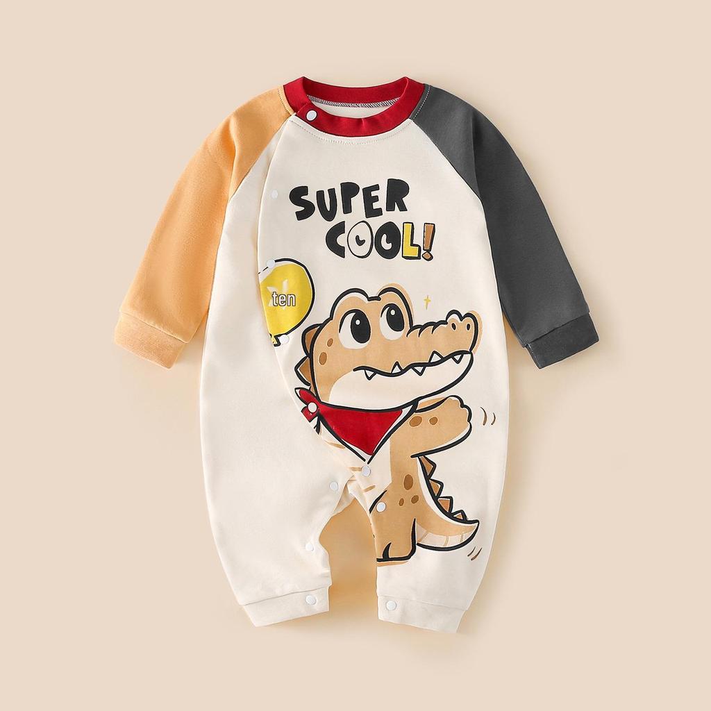 Unisex Cotton Baby Romper - Spring/Autumn Cartoon Onesie for Newborns