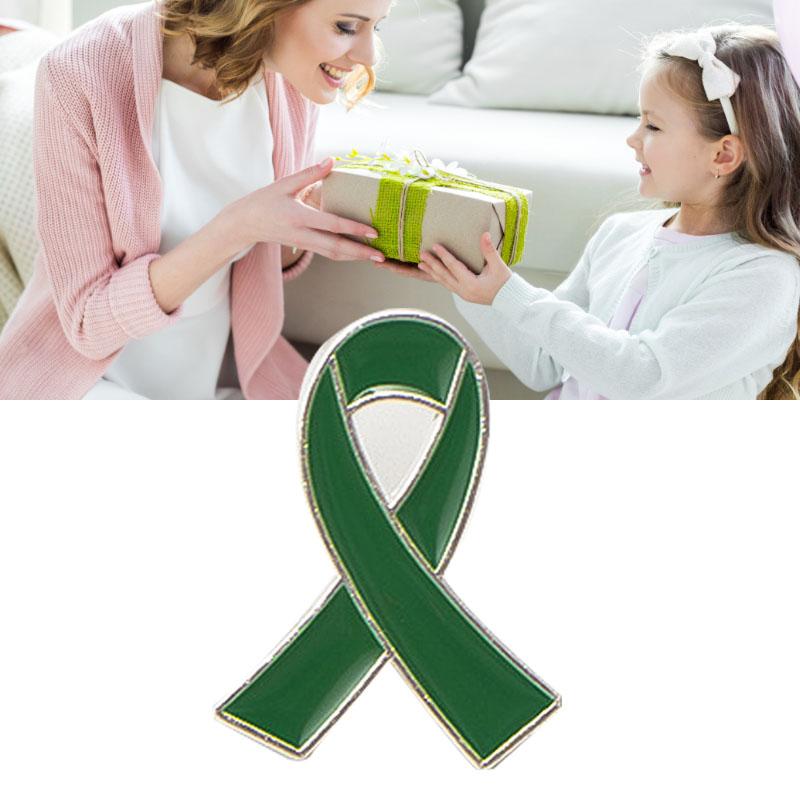 Green Small Size Breastpin Elegant Comfortable Feel Simple Fashionable Alloy Brooch Pin for Work Dating