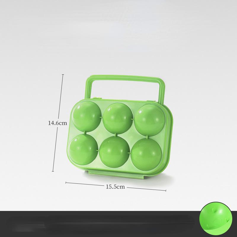 Держатель для яиц ящик для хранения еды держатель контейнер аксессуары поставки пластик современный прямоугольный глянцевый 6 сеток зелёный 579₽