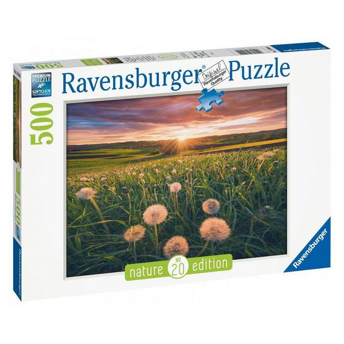 Puzzle 500 Pièces - Ravensburger - Pissenlits Au Crépuscule - Paysage Et Nature - Adulte - Multicolore
