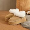 Women Thick Sole Height Increasing Warm Fleece Lined Non Slip Short Winter Snow Boots