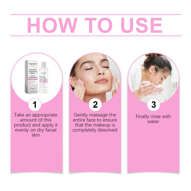 Micellar Water Deep Makeup Remover Cleaning Pores Soft Refresh Moisturizing Eyes Lips Facial Cleanser Liquid Skin Care