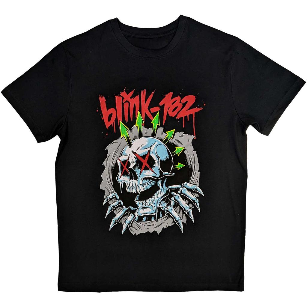 Six Arrow Smiley Blink182 Band TShirt Cotton Graphic Tee Unisex Unisex Summer Streetwear