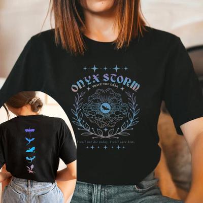 Onyx Storm Basgiath War College T-shirt Xaden Riorson T-shirty Unisex Koszulki z krótkim rękawem Koszulki vintage Koszulka Bookish Gift