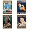 In A World Full Of Princesses Be Nurse Vintage Metal Sign  Retro Signs For Kitchen Home Office Bar Cafe Decor
